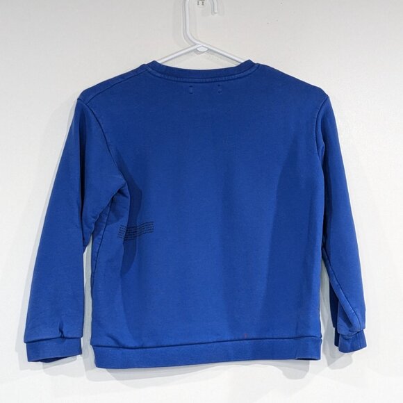 Pangaia 365 Midweight Earth Graphic Sweatshirt Royal Blue Size 9-10 - Picture 4 of 5